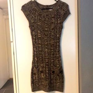 Brown knit dress